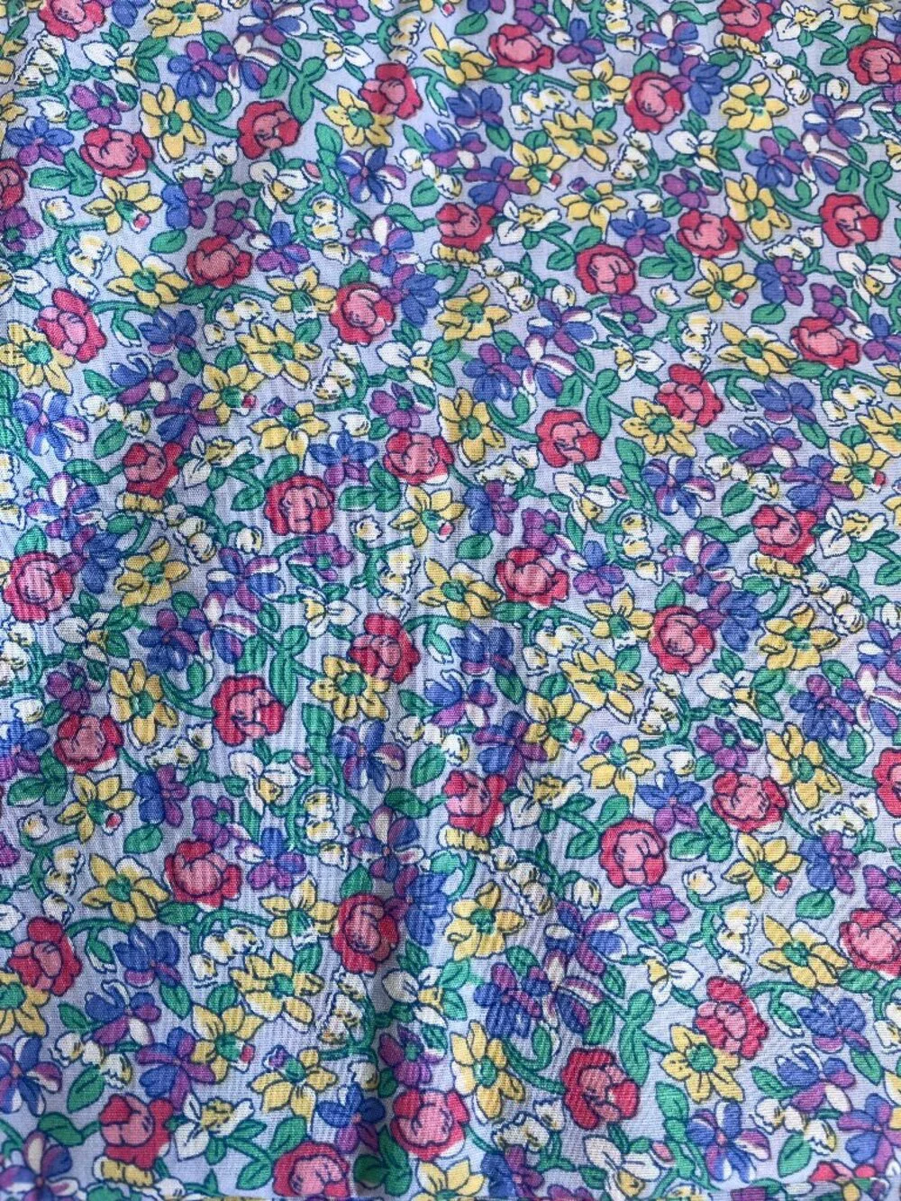 62 x 39” Vintage Floral Retro Print Cotton Fabric Quilting Crafts
